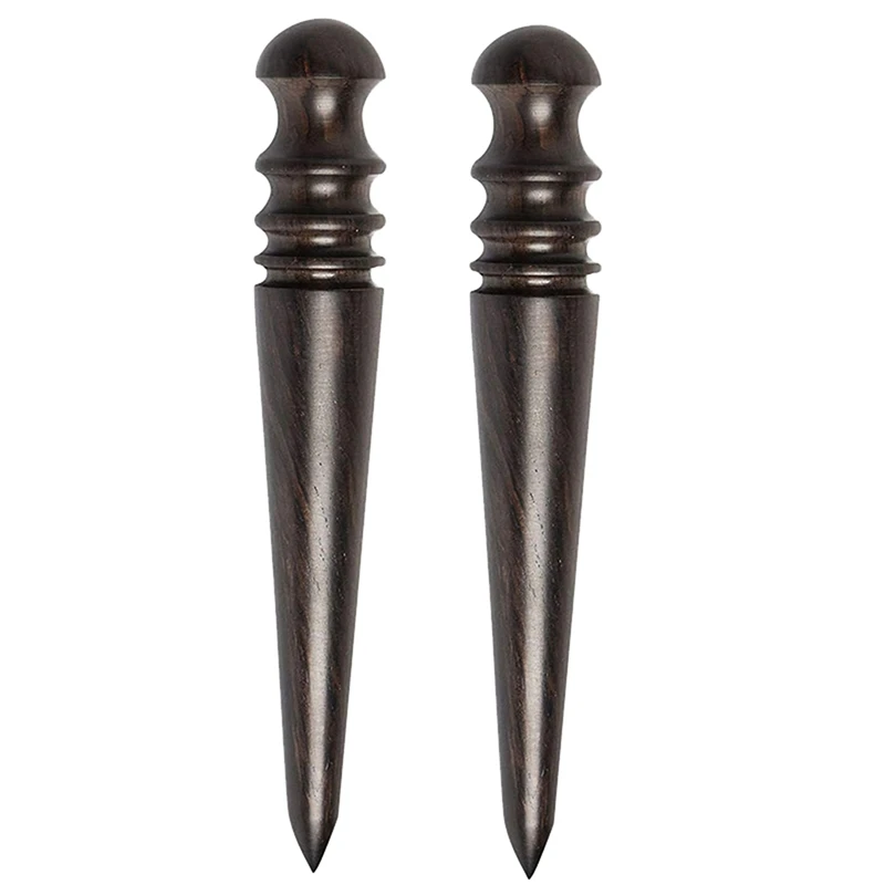 

3X Wooden Leather Burnisher Tool - Tapered Edge Slicker Features 4 Grooves For Burnishing Of Various Leather Thicknesses