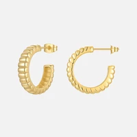 enfashion c shaped piercing earring for women gold color cute earrings 2021 stainless steel kolczyki fashion jewelry party e1229