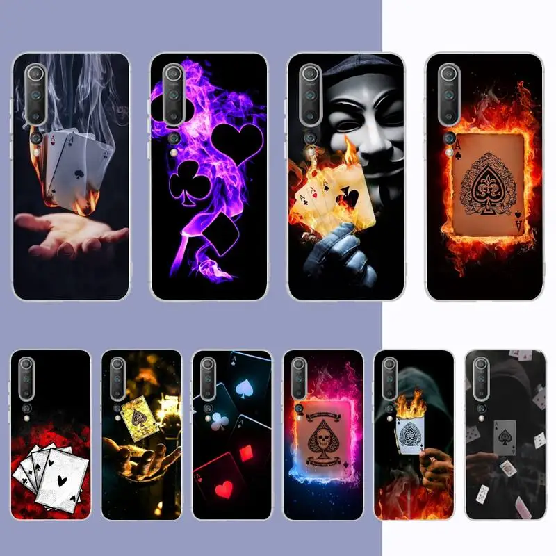 

YNDFCNB Poker Phone Case for Samsung S21 A10 for Redmi Note 7 9 for Huawei P30Pro Honor 8X 10i cover