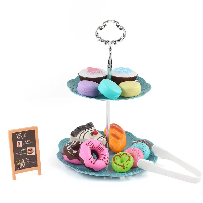 

14pcs Children's Play House Tea Set Toys Simulation Teapot Teacup Afternoon Tea Tinplate Kettle Set Of Kitchen Toys