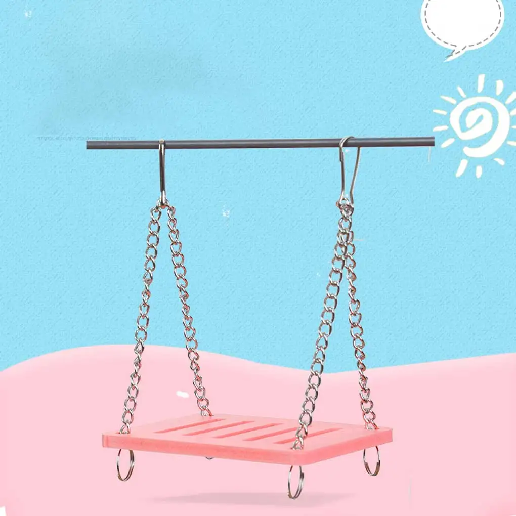

Cute Parrot Hamster Swing PP Animals Hanging Bed Shake Platform Suspension Hammock Entertainment Toy Pet Supplies