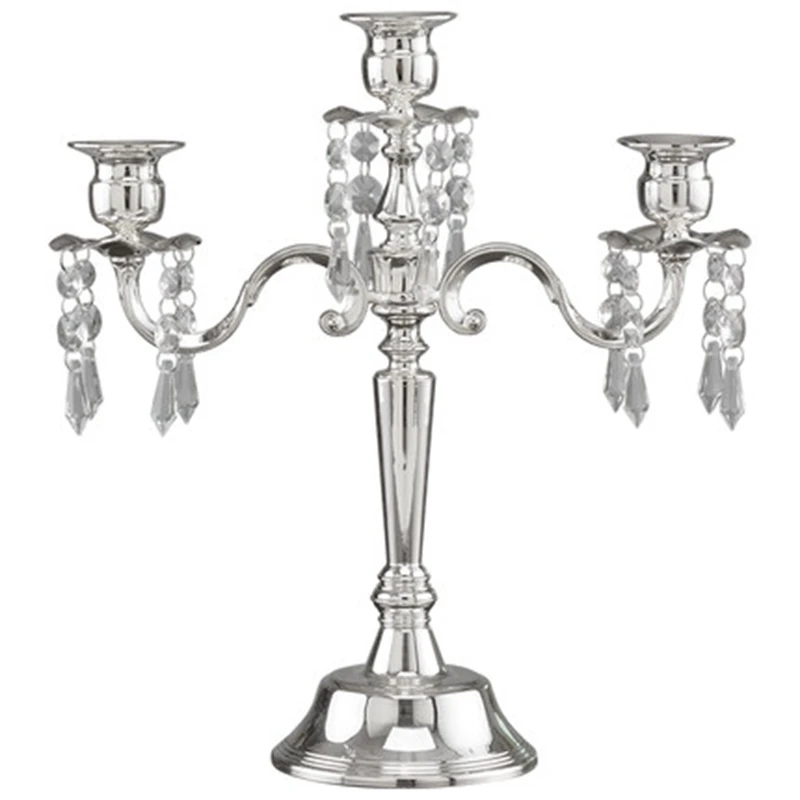 Crystal Candleholder With Beads Candlesticks Home Decorationzt 2309