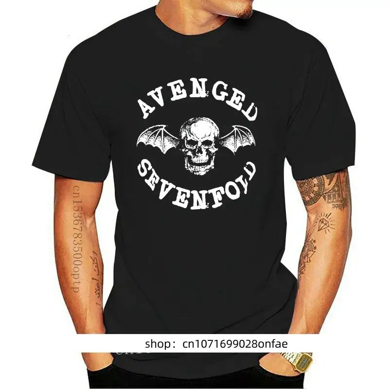 

New Official Avenged Sevenfold Classic Deathbat Men's T-Shirt Tops Summer Cool Funny T-Shirts
