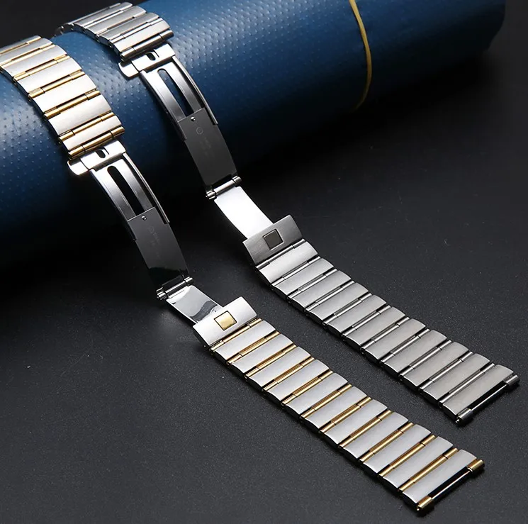 22mm*14mm 17mm*11mm Stainless Steel Watchband For Omega CONSTELLATION Watch Strap Silver Wrist Bracelet Folding Clasp