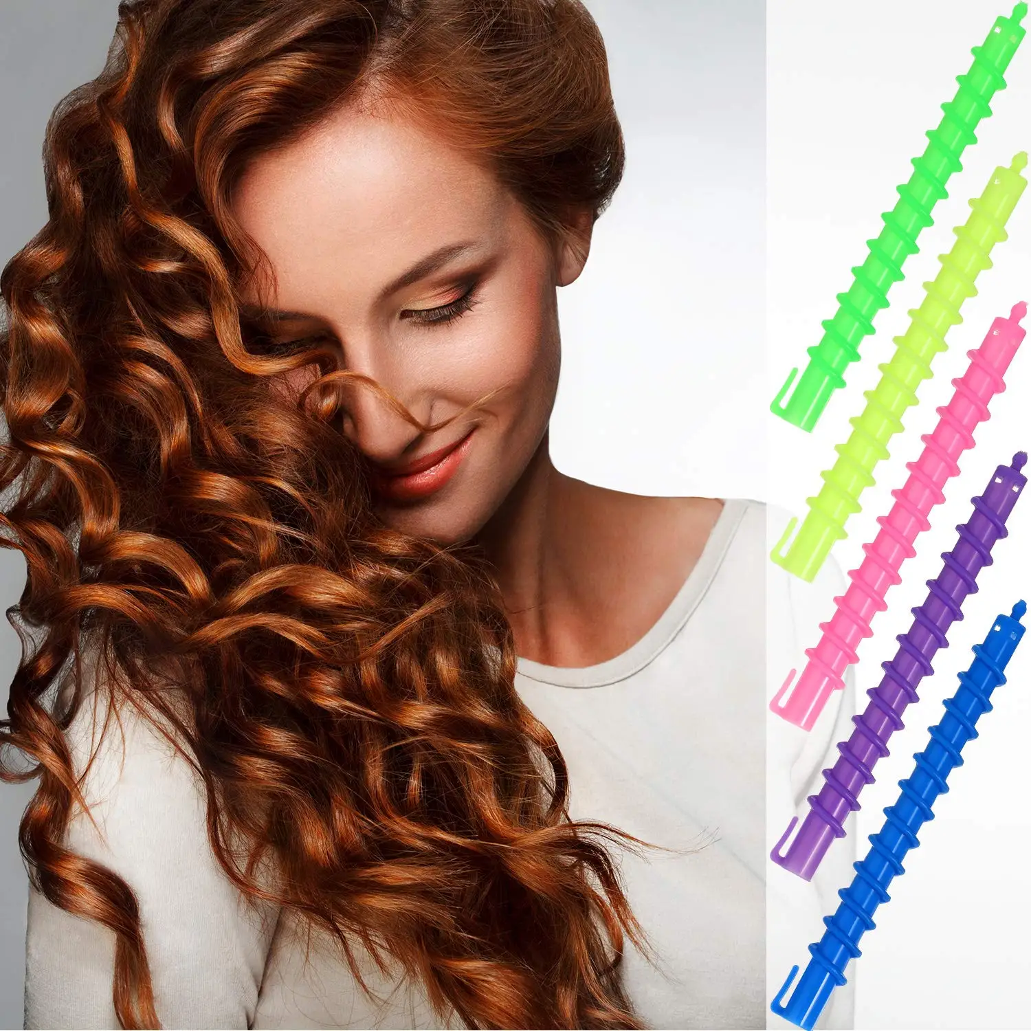 

26/17pcs Plastic Spiral Hair Perm Rod Long curling spiral stick small styling tools Barber Salon Hairdressing accessory