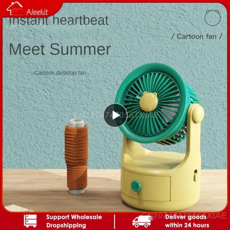 

Usb Rechargeable Summer Learning Usb Fan Cartoon Ventilador Convenient Ultra-quiet Air Humidifier Cooler Fan Ar Condicionado