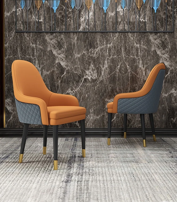 

Post modern light luxury dining chair household designer high-end backrest net red makeup Chair New Nordic armchair