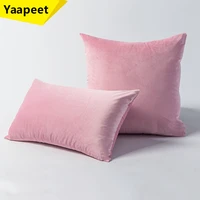 high quality velvet cushion cover 30x50 45x45 50x50cm pillow case for livingroom bedroom pink beige gray decor sofa pillow cover