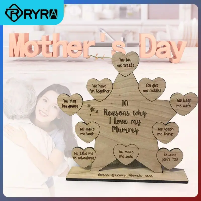 

Подарок на день матери «сделай сам» для мамы, деревянное ремесло, 10 причин, почему я люблю матерей, украшения, ремесла, домашний декор 15*15 см