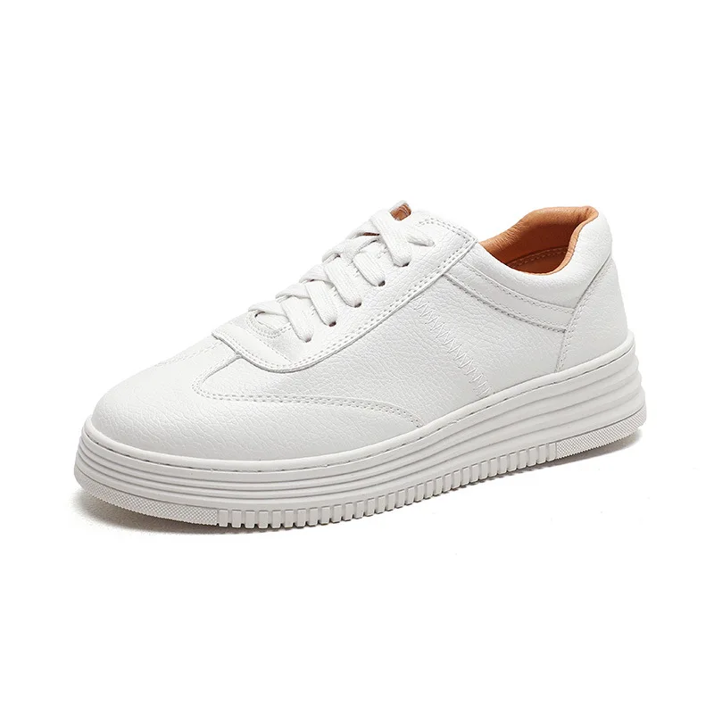 41 42 43 Plus Big Over Large Size Fashion White Shoes Lace-up Women's Shoes Breathable Versatile Casual Shoes