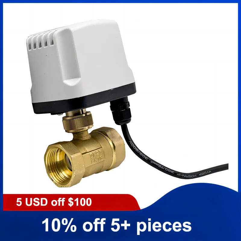 1&quot IP65 Двухходовой водонепроницаемый моторизованный шаровой кран Латунный