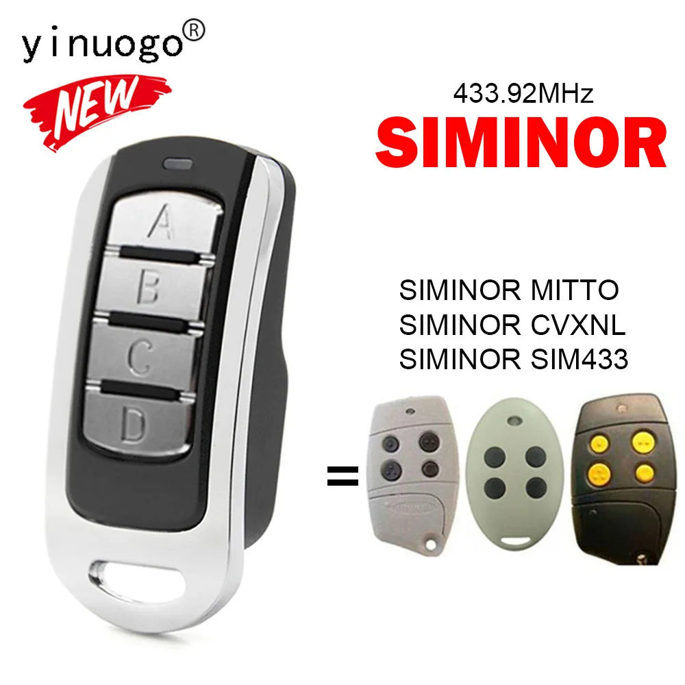 

For SIMINOR MITTO SIM433 CVXNL Garage Door Remote Control 433.92MHz Rolling Code SIMINOR Remote Control Duplicator Transmitter