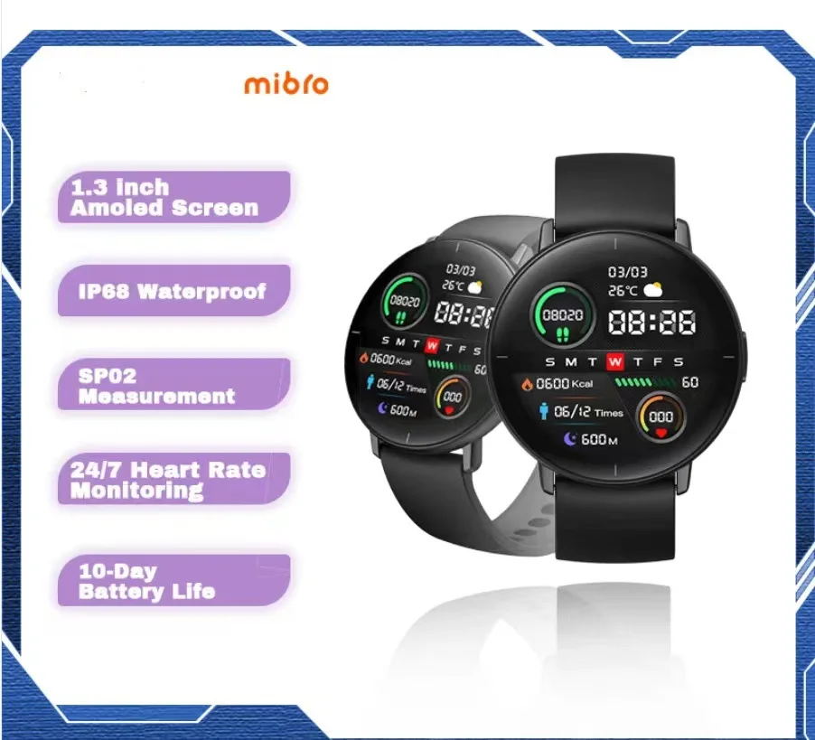 

Мужские Водонепроницаемые умные часы Youpin, 9,8 мм, 230 мАч, AMOLED, HD экран