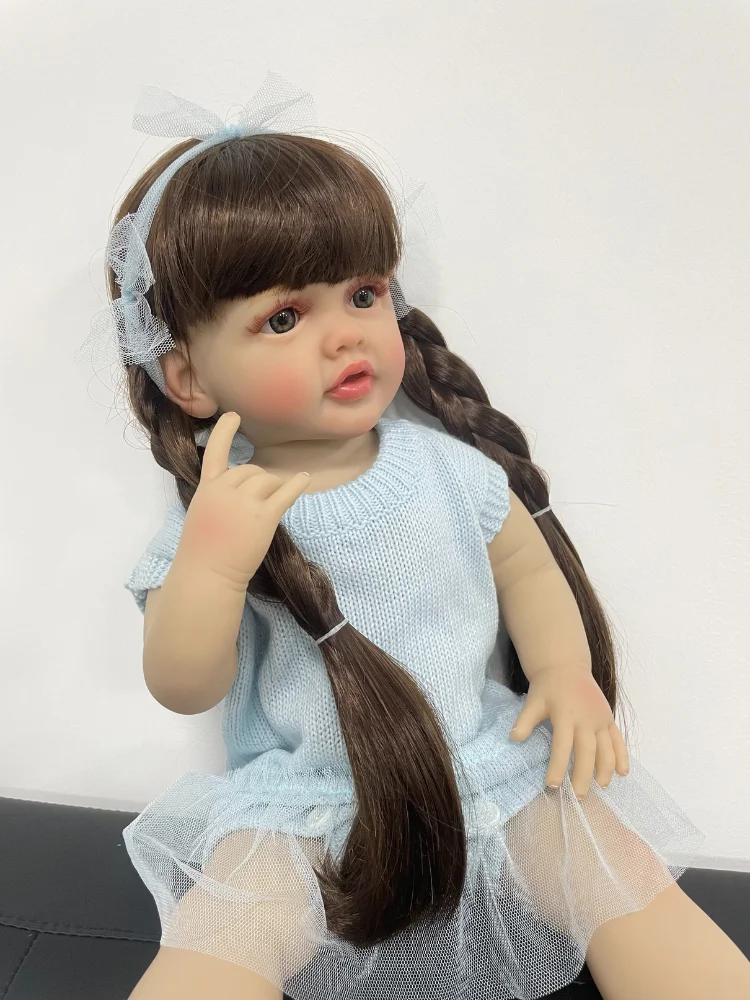 Реалистичная Кукла Реборн Бетти 55 См Силиконовая Виниловая Моющаяся Детская