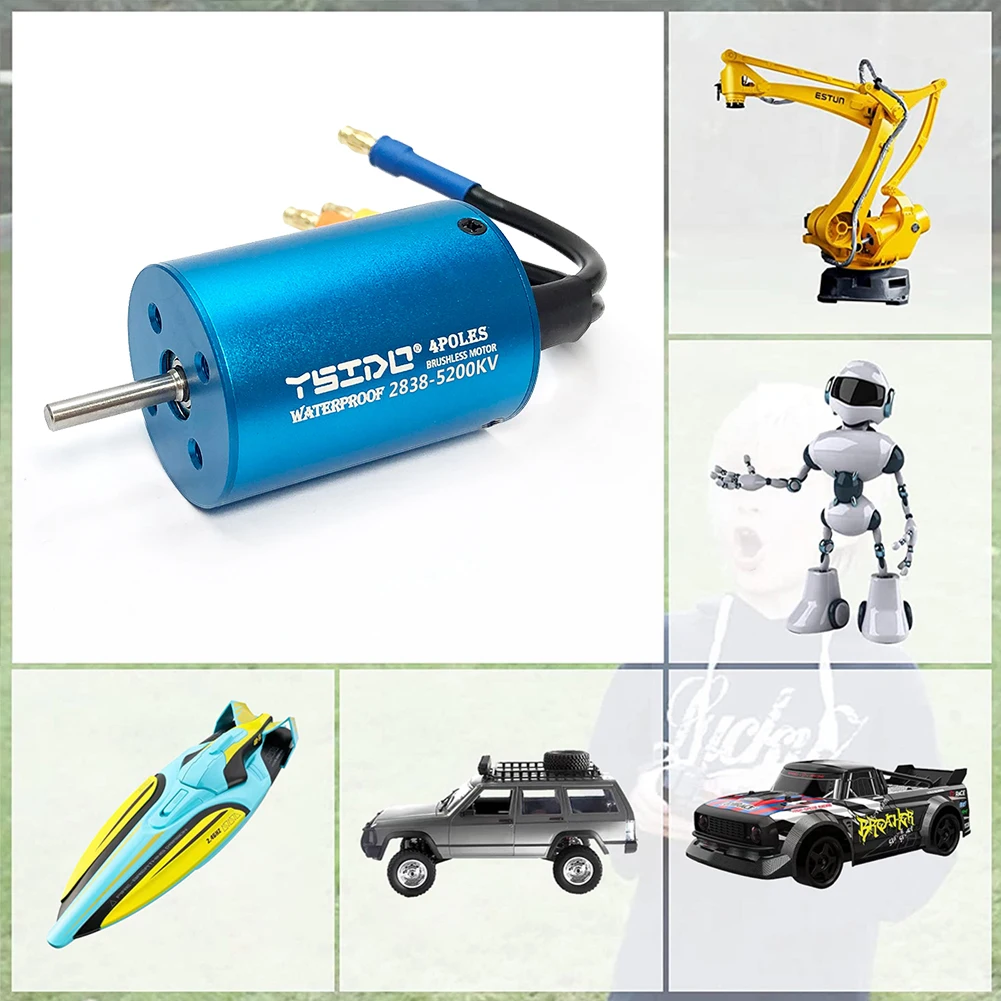 

Бесщеточный двигатель с высокой эффективностью, водонепроницаемый бесщеточный двигатель с дистанционным управлением, 4 полюса для Wltoys Traxxas 1/16 1/18, Радиоуправляемый лодочный автомобиль