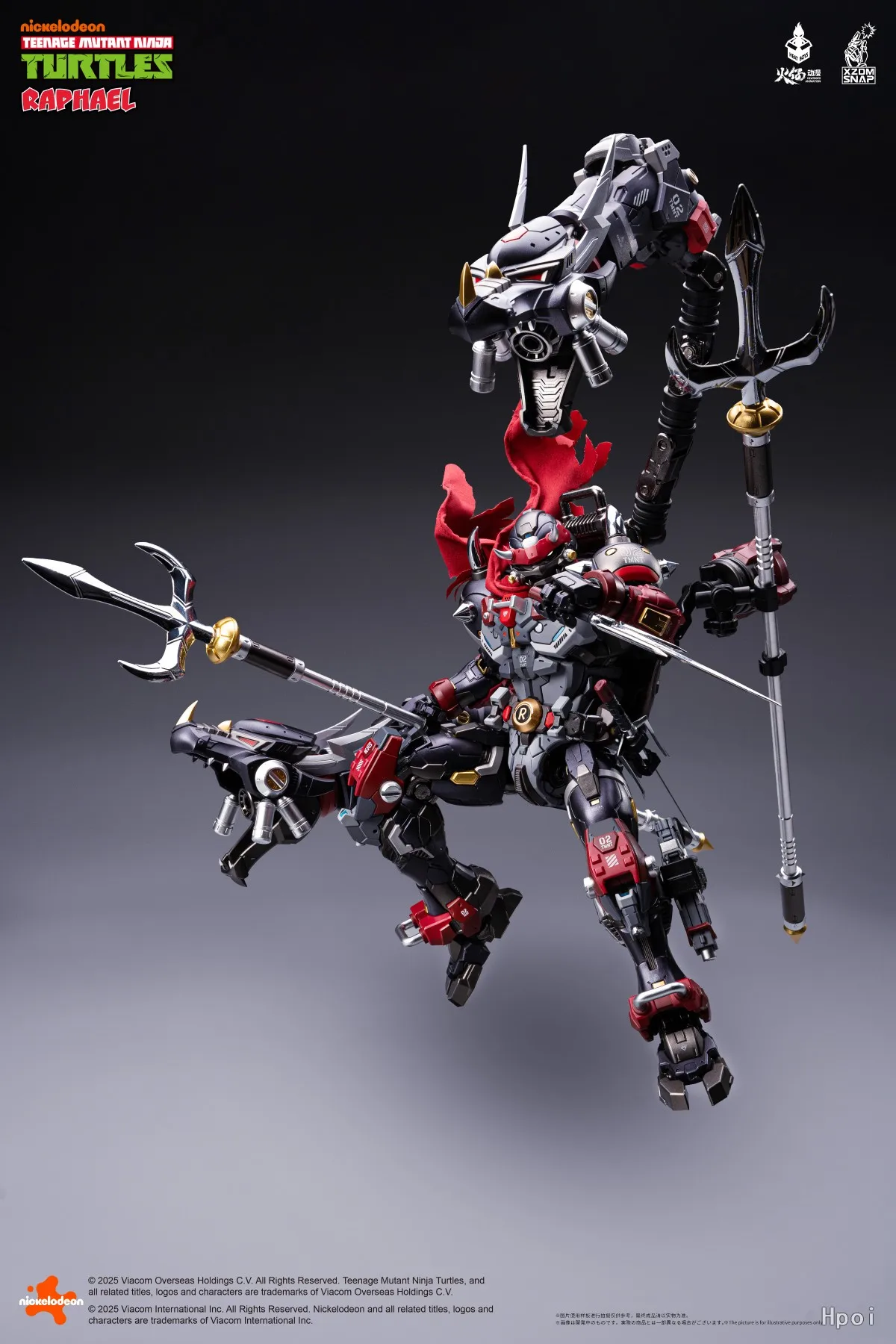 Фото 【UA】 HEATBOYS MechaHeat Series Alloy Mecha TMNT Raphael 40th Anniversary Edition Chisha Action Figure Model Toy Gift №5
