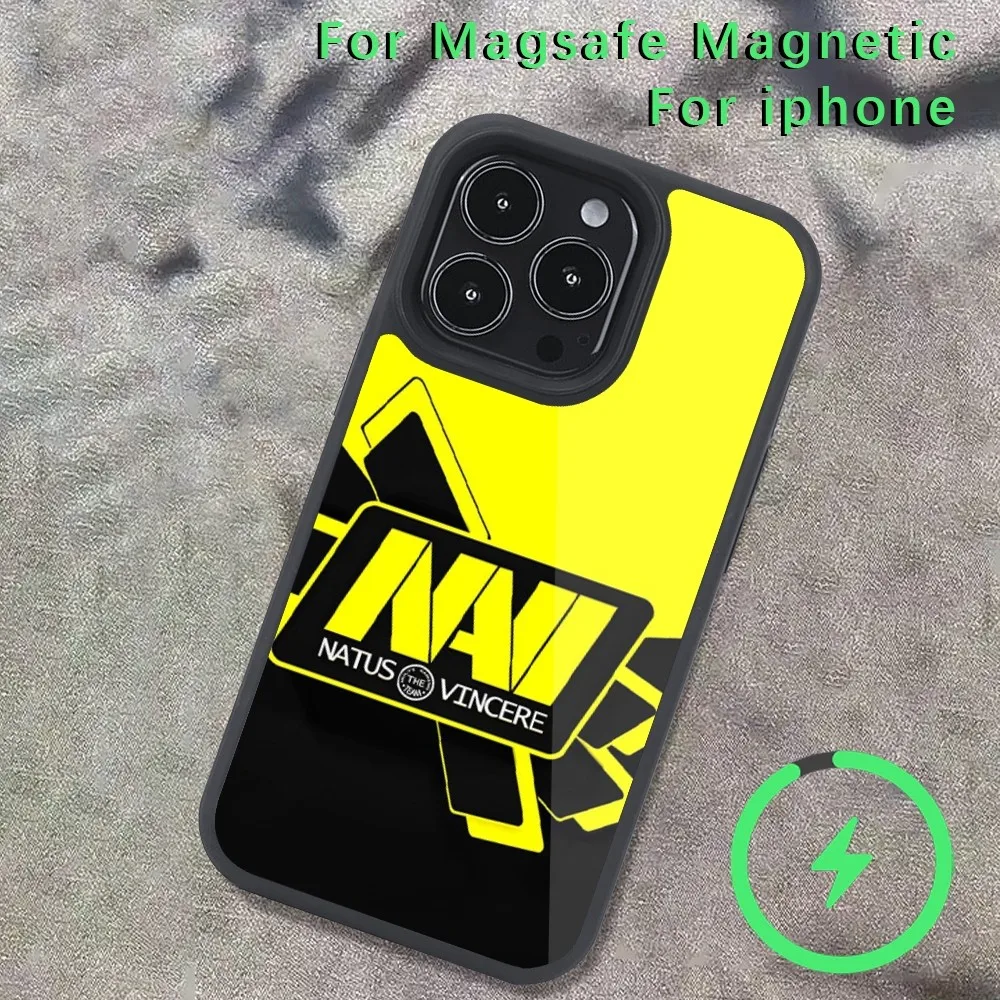 Чехол для телефона игровой команды N-Natus Vincere для iPhone 14 13 12 11 15 Pro Max Magsafe с беспроводной зарядкой Plus Mini (art.: 3920c8a3cbc74) - 3920c8a3cbc74