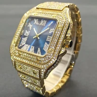 missfox fashion brand full diamond watch for men luminous stainless steel waterproof male quartz reloj luxury mens wristwatches