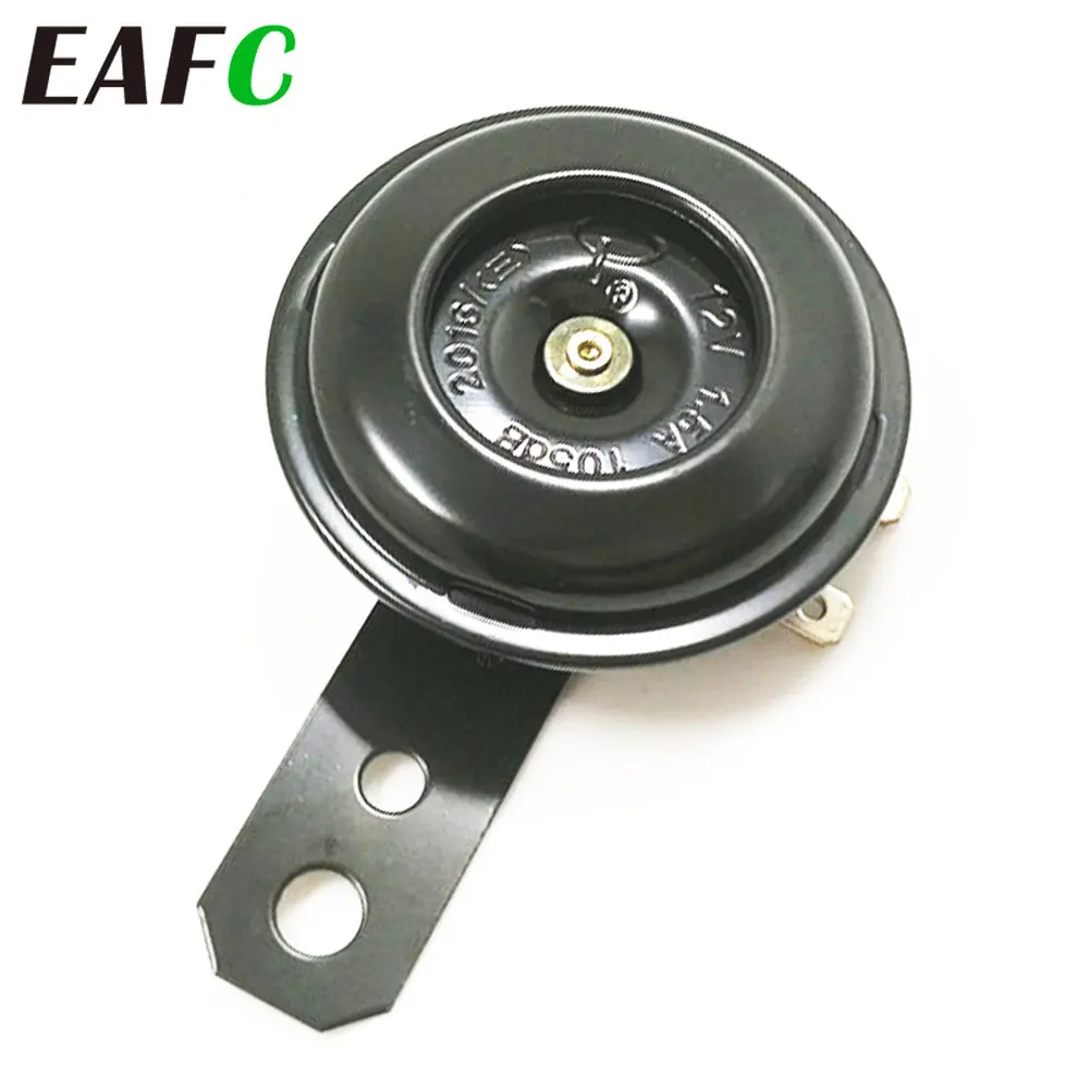 

Универсальный Электрический рожок для мотоцикла EAFC, 12 В, 1.5A, 105 дБ, водонепроницаемый круглый громкий рожок, колонки для скутера, мопеда, вело...