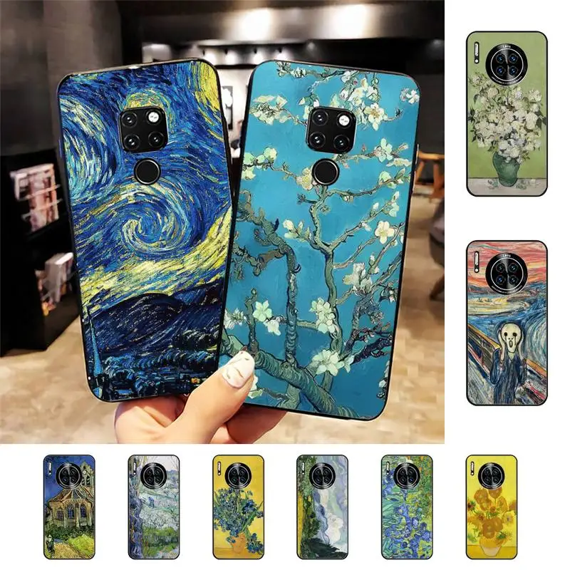 

Van Gogh Starry Sky Art Phone Case for Huawei Mate 20 10 9 40 30 lite pro X Nova 2 3i 7se