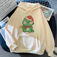 kawaii cartoon little dinosaur graphic print hoodie harajuku top hoodies women new autumn fashion y2k casual oversize sweatshirt