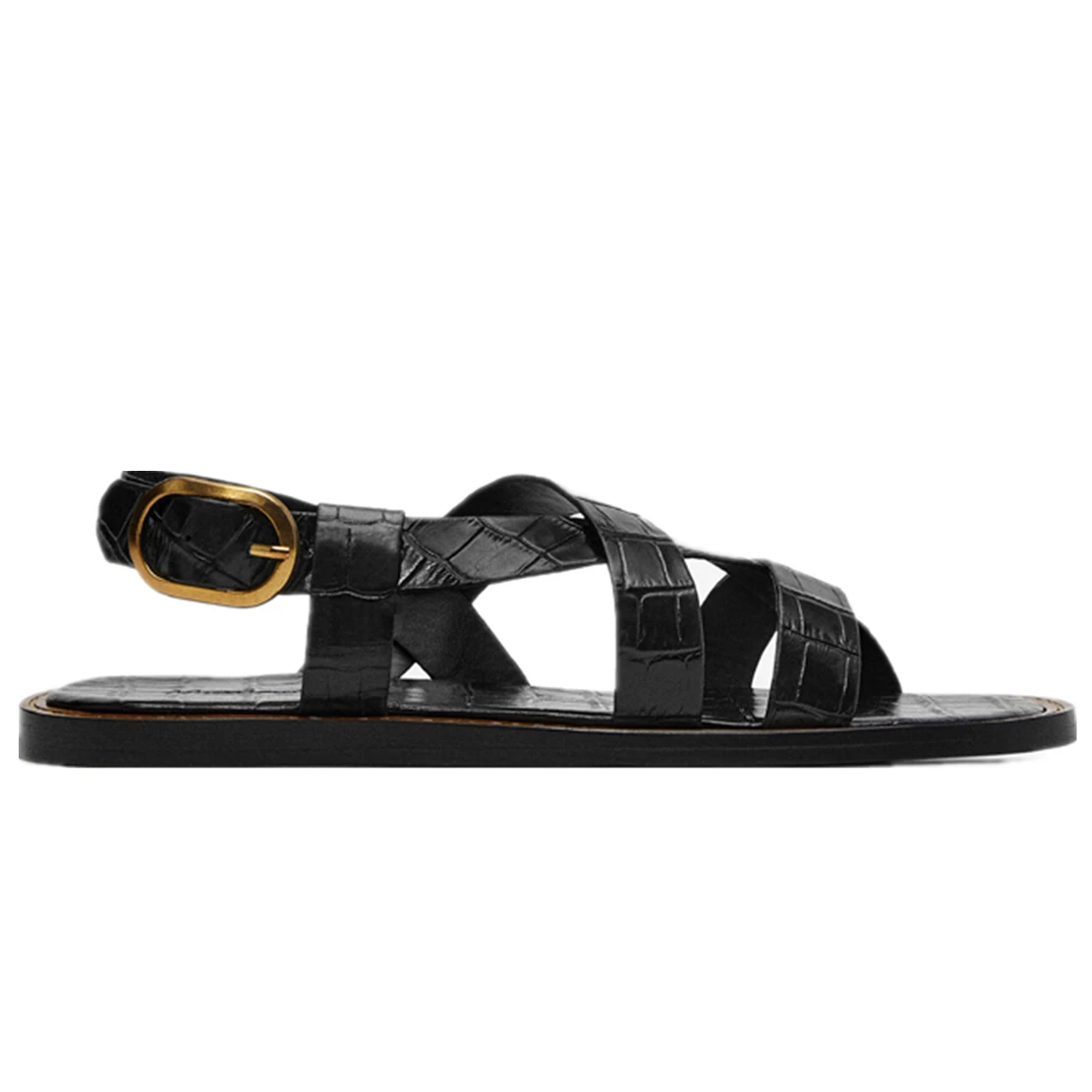 Elmsk  Shoes Women Morocco Retro Fashion Genuine Leather Cowhide Casual Sandals Women Texture Roma Flat