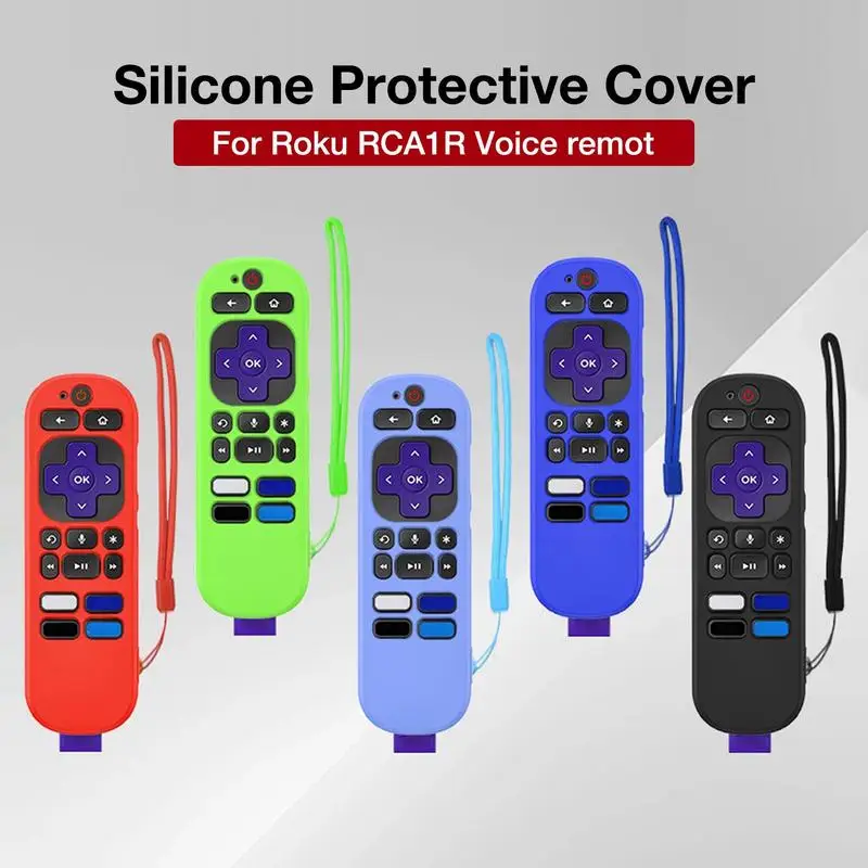 Silicone Remote Control Cover For TCL Television With Lanyard Portable Dustproof Remote Cover Anti Slip Television Remote Case