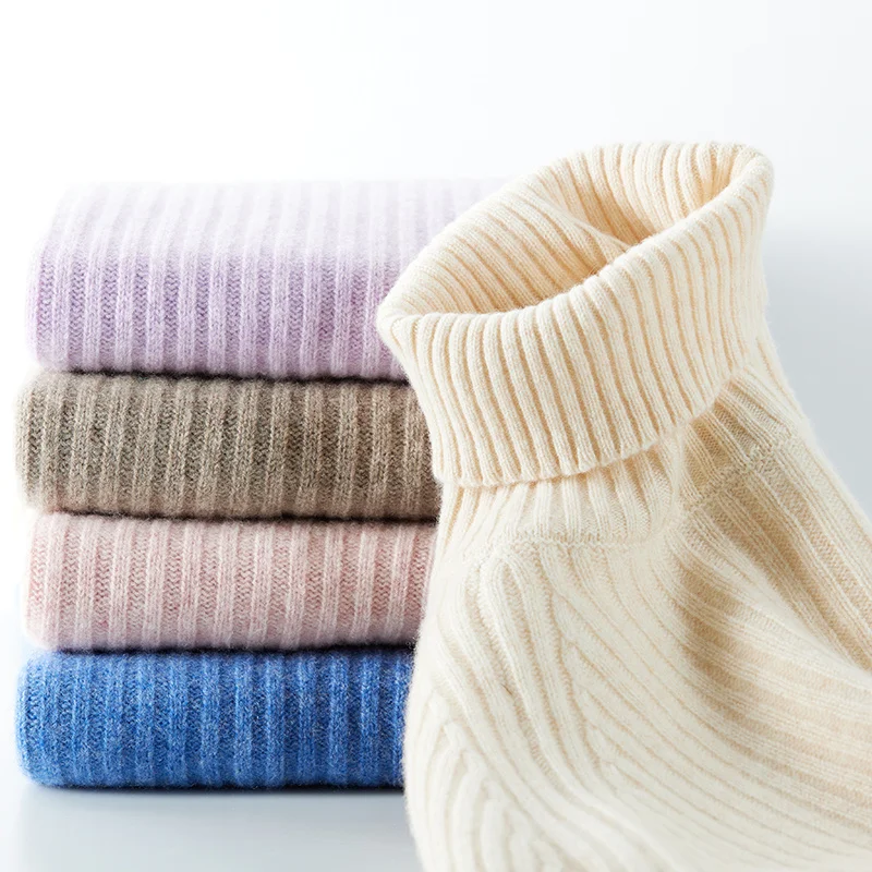 

Cashmere Sweater Women's Knitted Sweaters 100% Merino Wool Turtleneck Long-Sleeve Pullover 2022 Winter Autumn Jumper Top Clothes
