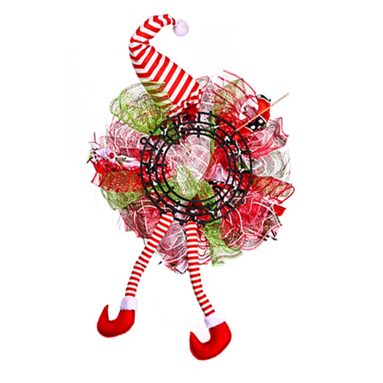 

Christmas Elf Wreath Artificial Winter Full of Childishness Christmas Atmosphere for Vibrant and Attractive Entrance