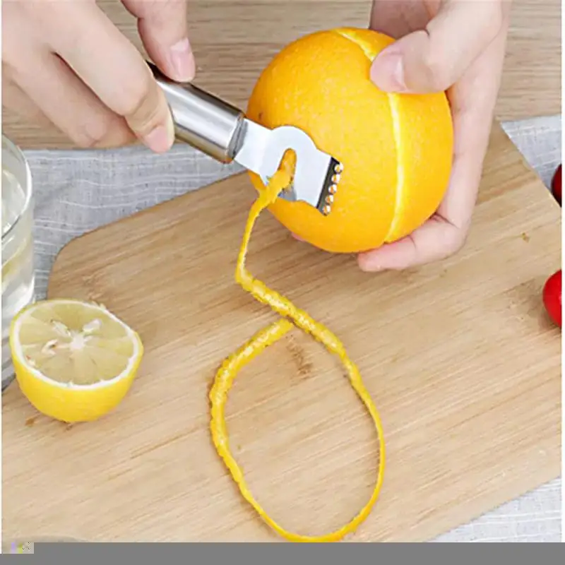 

1PCS Lemon Grater Stainless Steel Lemon Grater Orange Peeler Citrus Fruit Grater Peeling Knife Kitchen Gadgets Bar Accessories
