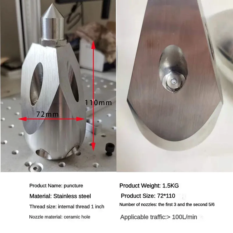 1 дюйм внутренняя резьба высокого давления 0 7 кг чистящая пирсинговая насадка
