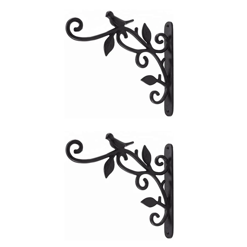 

HLZS-2X Hanging Plant Hook Cast Iron Flower Basket Hooks Bracket Hanger For Bird Feeder Lantern Planters Pots Wind Chimes