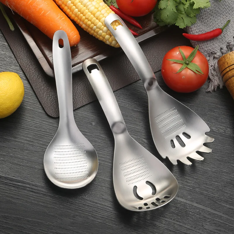 

Ginger Grater Spoon Lemon Zester Egg White Separating Spoon Kitchen Vegetable Tool Stainless Steel Garlic Wasabi Grinding Tools