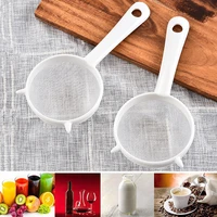 kitchen reusable handheld plastic screen tea leaf strainer flour sieve colander mesh sieve filtering food accessories supplies
