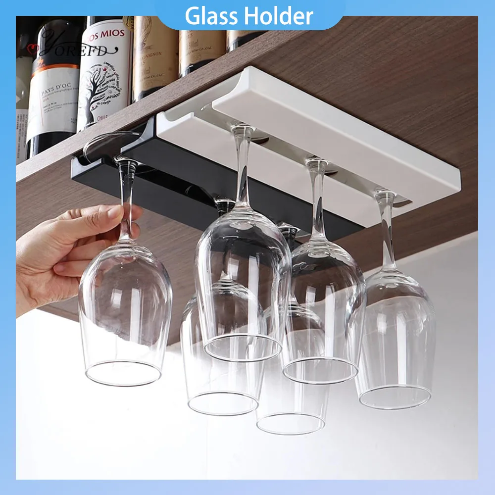 

Настенная стойка для Винных Бокалов, подвесная вешалка для бара, полка, многофункциональная кухонная стойка для бокалов