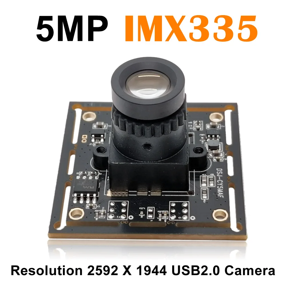 

SMTKEY 5MP USB Camera IMX335 CMOS Sensor Low Illumination 30FPS 90° Degree PC Camera Module MJPEG, YUY2 ,UVC Plug And Play