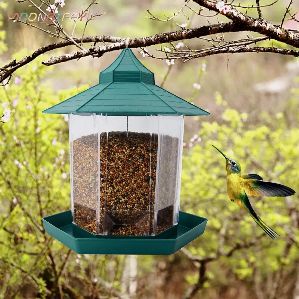 

Bird Feeder Automatic Foot Feeding Tool Outdoor Bird Feeder Hanging Nut Feeding Multiple Hole Dispenser Holder Food Container