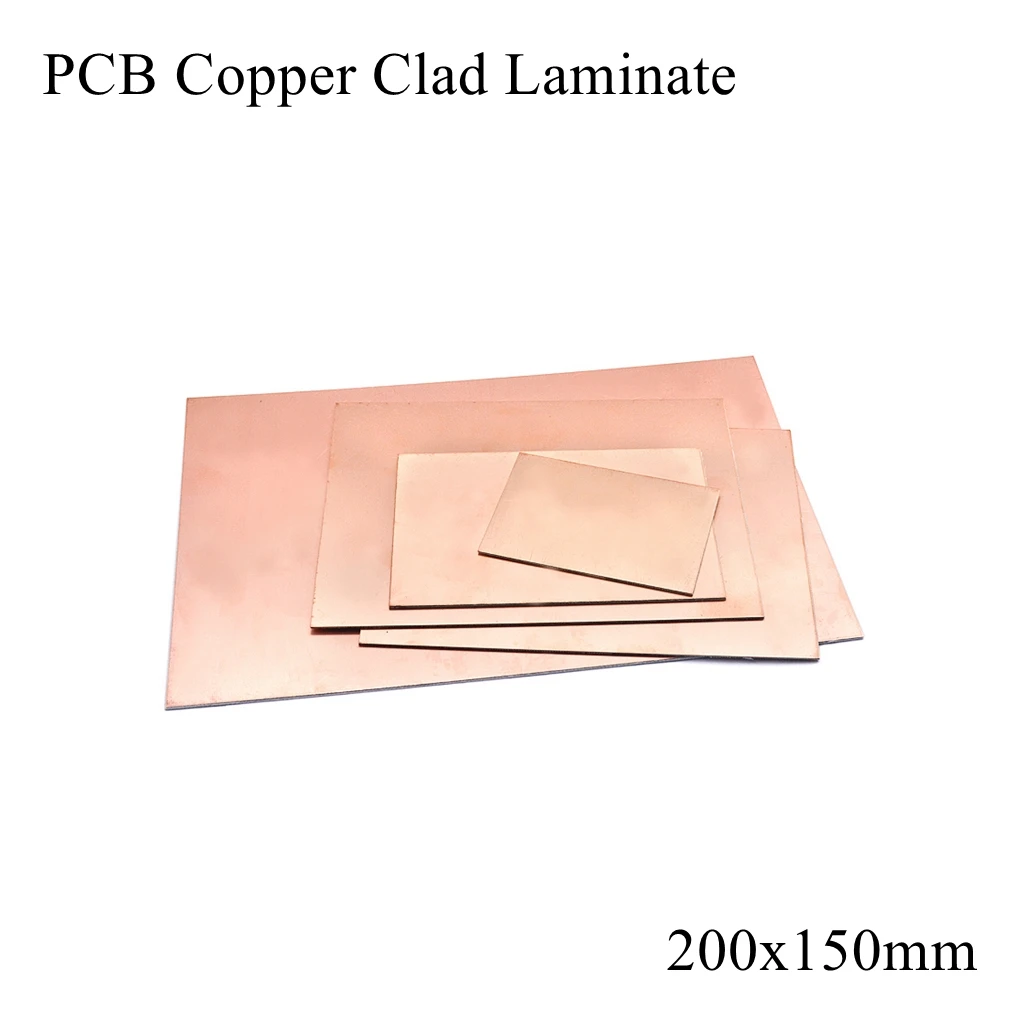 

200x150mm PCB Single Double Side Copper Clad Laminate Plate DIY Kit Epoxy Fiber Circuit Board FR4 Fiberboard Etching CCL 20x15cm
