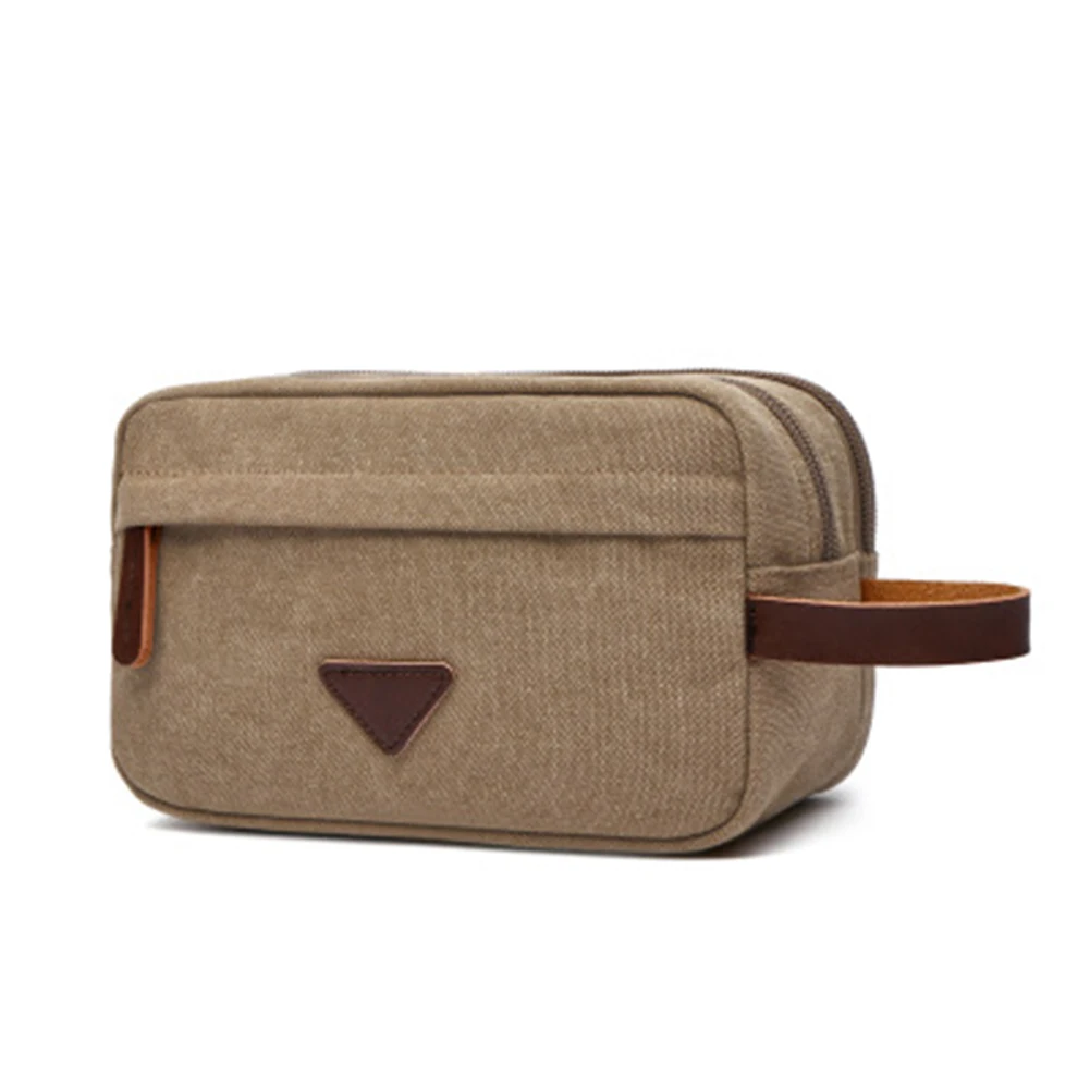 

Men Travel Canvas Shaving Kits Cosmetic Makeup Organizer Women Toiletry Bag With Double Compartments Kosmetyczka Beauty Case