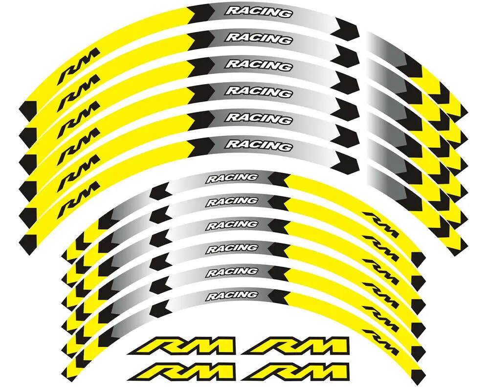 

Для Suzuki RM125 RM250 RM 125 250 1990-2007 2008 21 "19" ступица колеса, аксессуары для мотоциклов, наклейки на обод, светоотражающая полоса