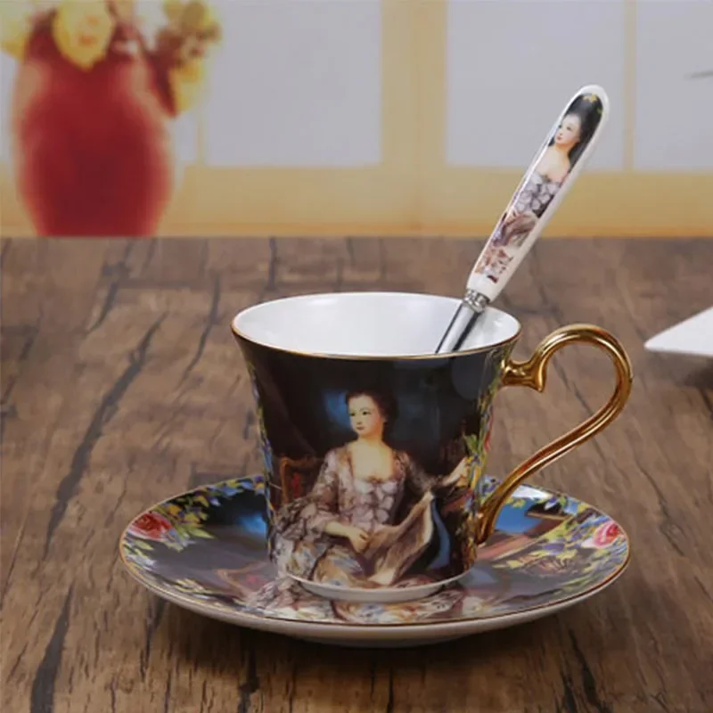Кофейная кружка из костяного фарфора винтажная фарфоровая кофейная чашка посуда