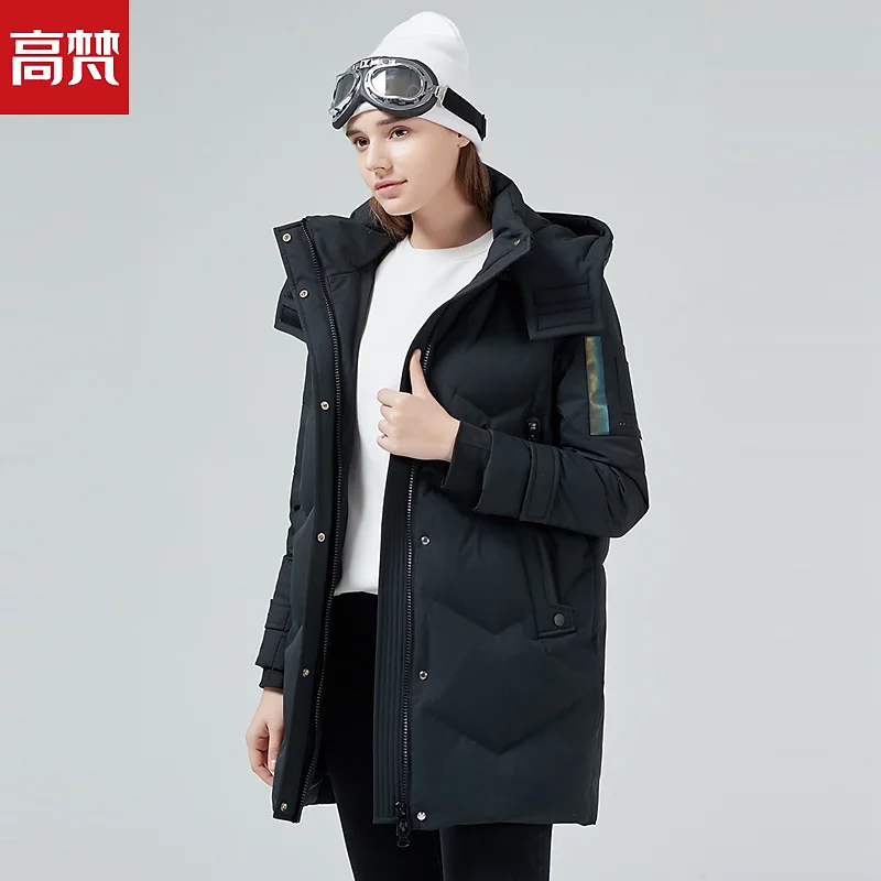 

Winter New Mid-Length off-Season Clearance down Jacket Women's Design Sense Niche White Duck down Coat