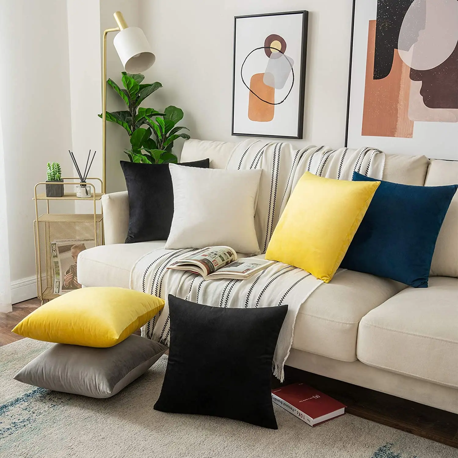 Бархатная наволочка 40x40 45x45 50x50 см декоративная для гостиной супер мягкая подушки