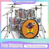 acoustic frame drum set professional adults jazz professional happy tambourine drum kit set percusion musical instrument drums