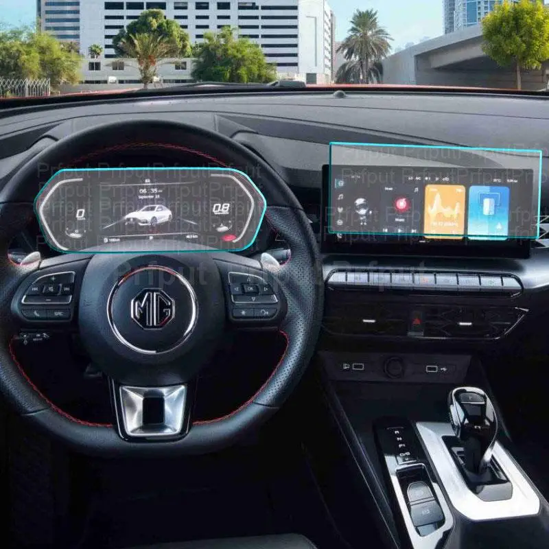Película protectora de pantalla de vidrio templado para MG GT 2022, radio de entretenimiento para coche, navegación GPS, Protector de pantalla de instrumentos para salpicadero