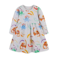 jumping meters hot selling childrens girls dresses autumn spring baby costume animals print kids long sleeve clothing