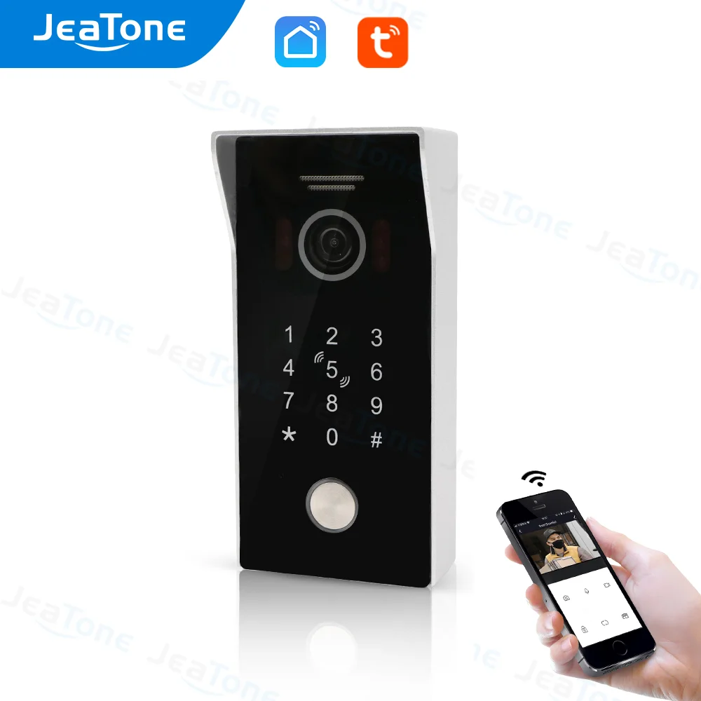 JeaTone Tuya WiFi Video Doorbell RFID Keypad 960P Smart Home Video Door Phone Camera POE IP Viedo Intercom Access Control System