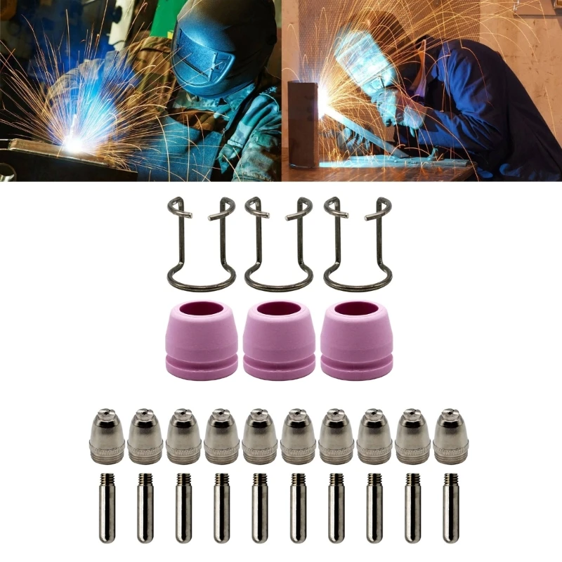 

SG55 AG60 WSD60 Plasma Cutter Welder Torch Consumables KIT Electrodes Sheild Cups TIPS Spacer Guide Multiple Combination M4YD