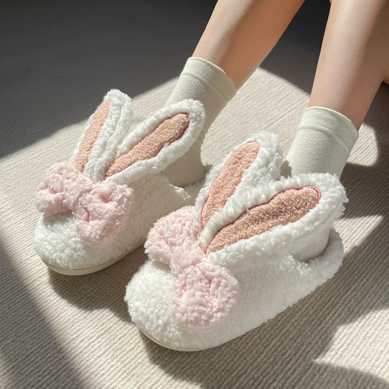 

Winter Slippers 2023 Brand Comfortable Fashion Rabbit Warm Winter Woman Slipper