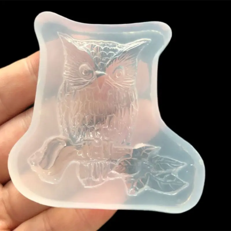 

Искусство «сделай сам», 3D подвеска в виде совы, легкий необходимый инструмент «сделай сам», формы, настольные украшения, хрустальные инструменты ручной работы 066C